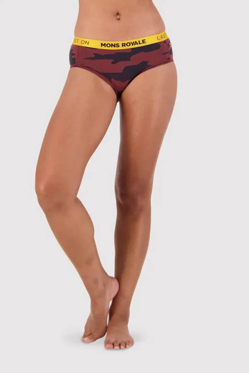 Women's Sylvia Boyleg Camo Chocolate/Suklaa XS