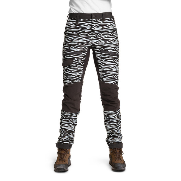 Is Not Enough Medea Trekking Pants - Snow White Zebra - Naiset - XS