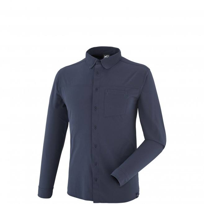 Biwa Stretch Shirt LS Tummansininen M
