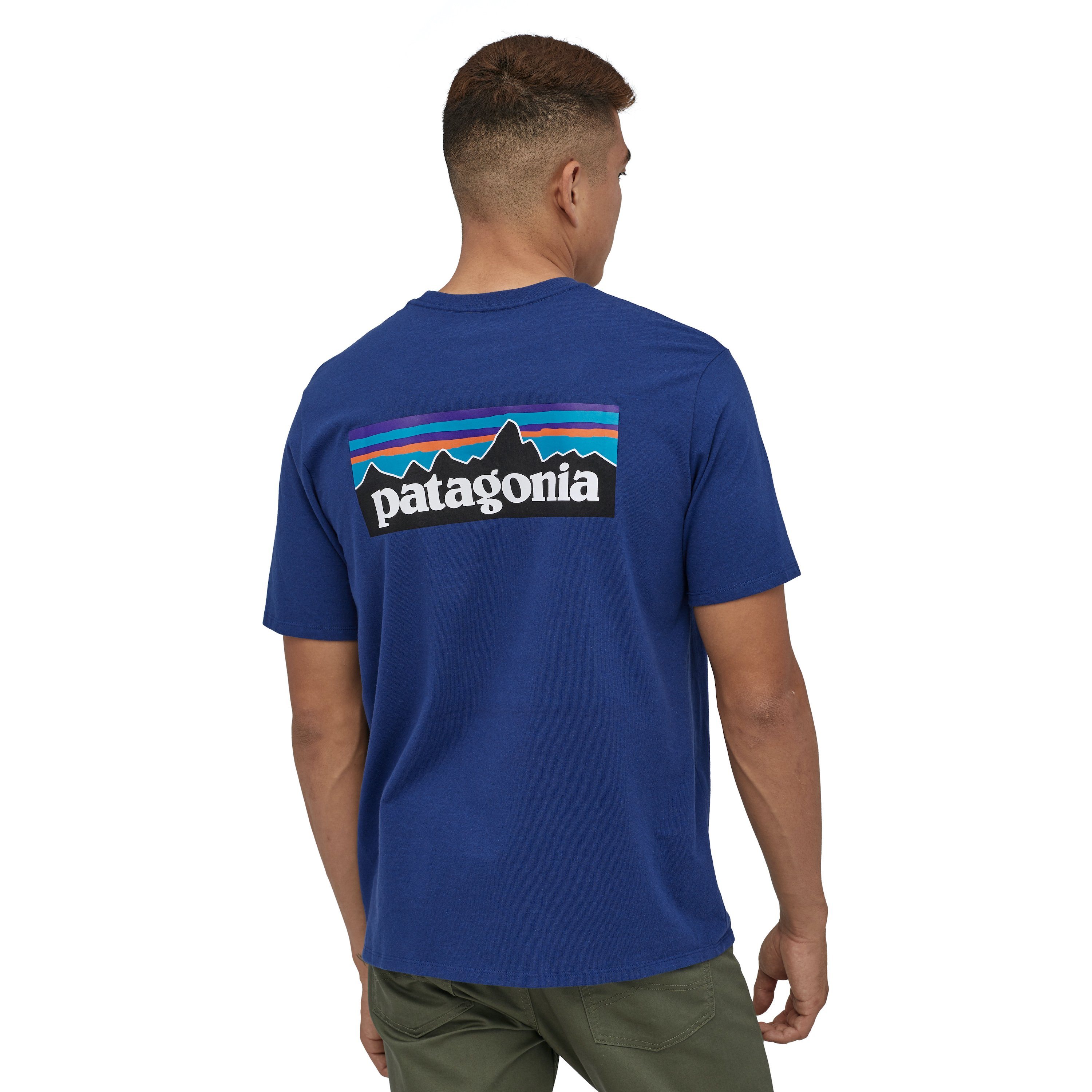 Patagonia P-6 Logo Responsibili-Tee® - Kierrätetyistä materiaaleista, Superior Blue / S