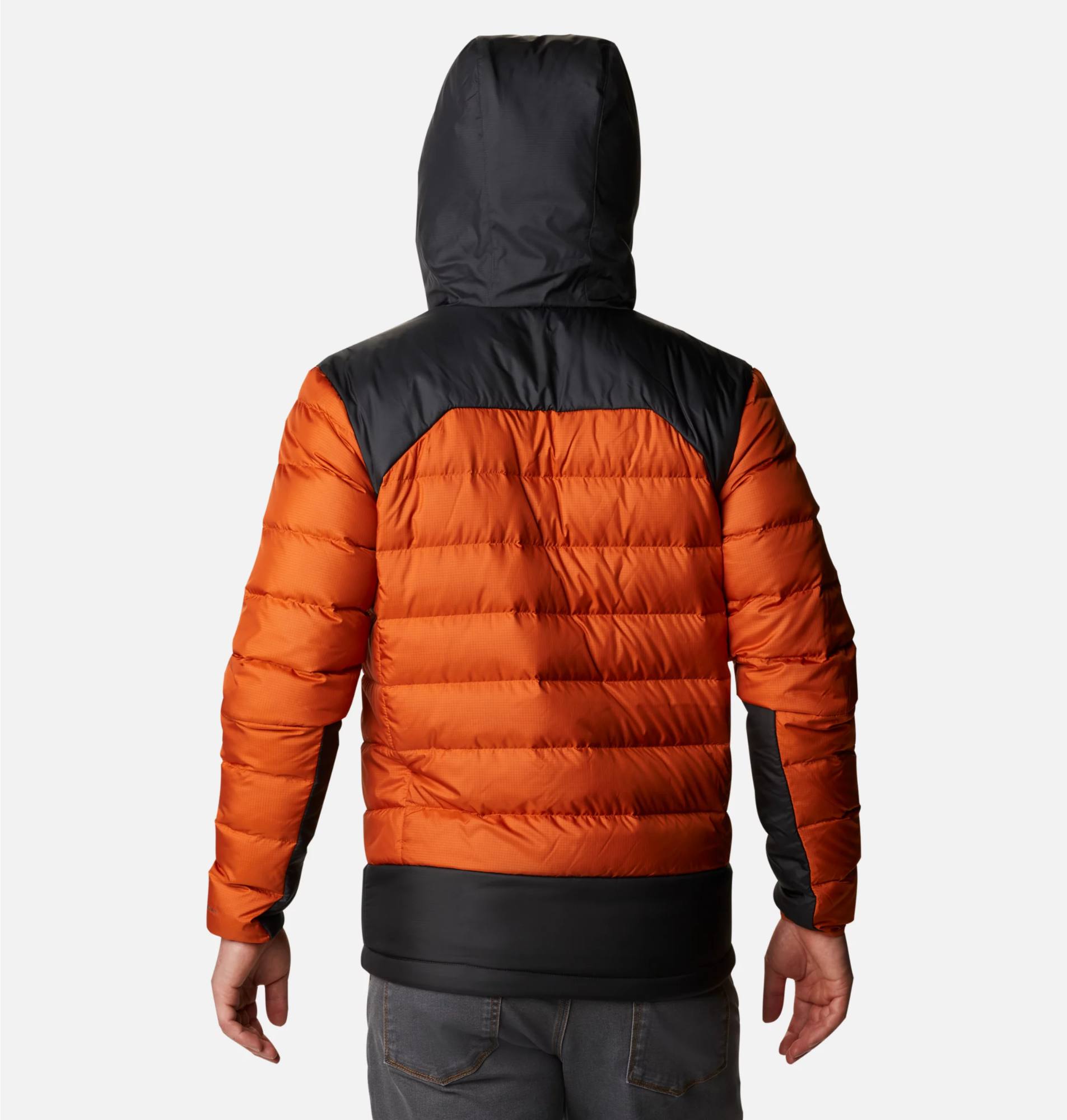 Men's Autumn Park Down Hooded Jacket Tumma oranssi L
