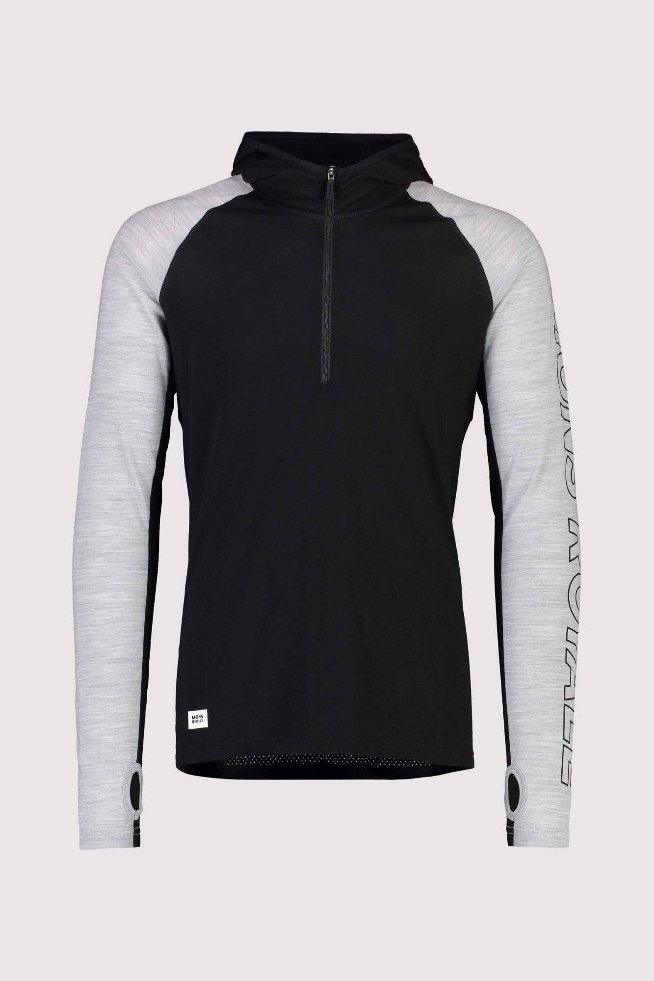 Temple Tech Hood Musta / Harmaa S
