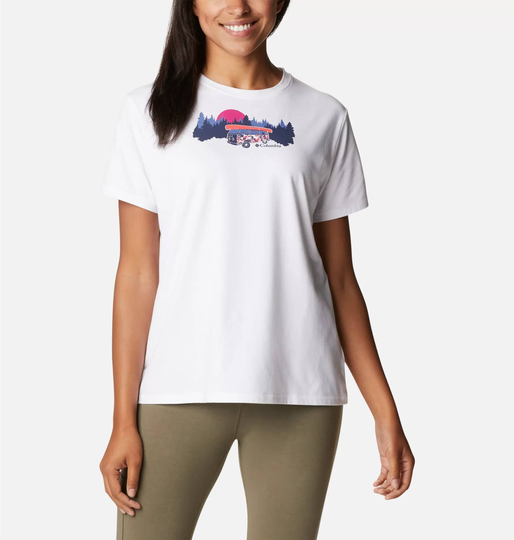 Women's Sun Trek Graph II Tee Valkoinen L