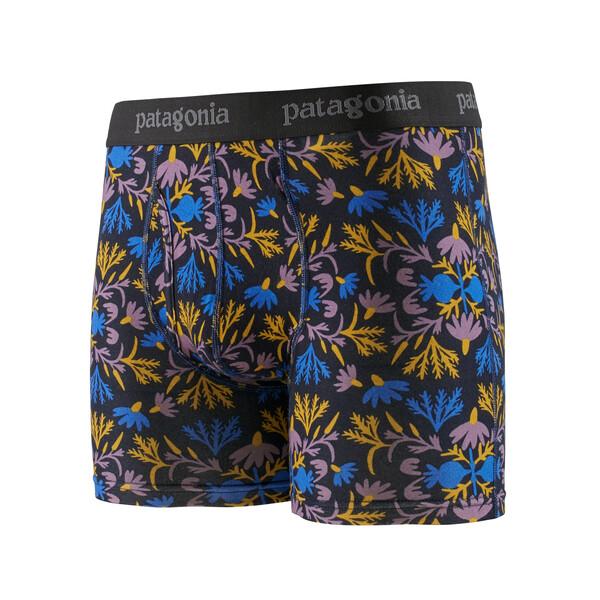 Patagonia Miesten Essential Bokserit Urheiluun - TENCEL-kankaasta, Roots Reflected Small: New Navy / XL / 3"