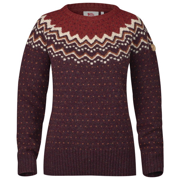 Fjällräven Övik Knit Sweater W - Dark Garnet - Naiset - L
