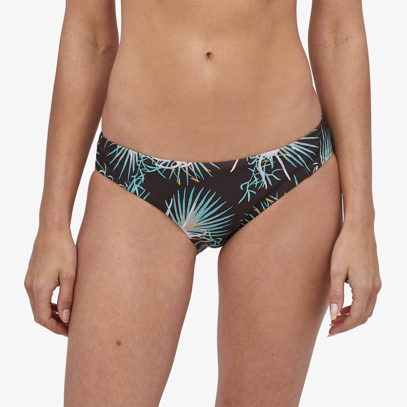 Sunamee Bikinien alaosa - Kierrätetyistä materiaaleista, Bayou Palmetto: Ink Black / XS