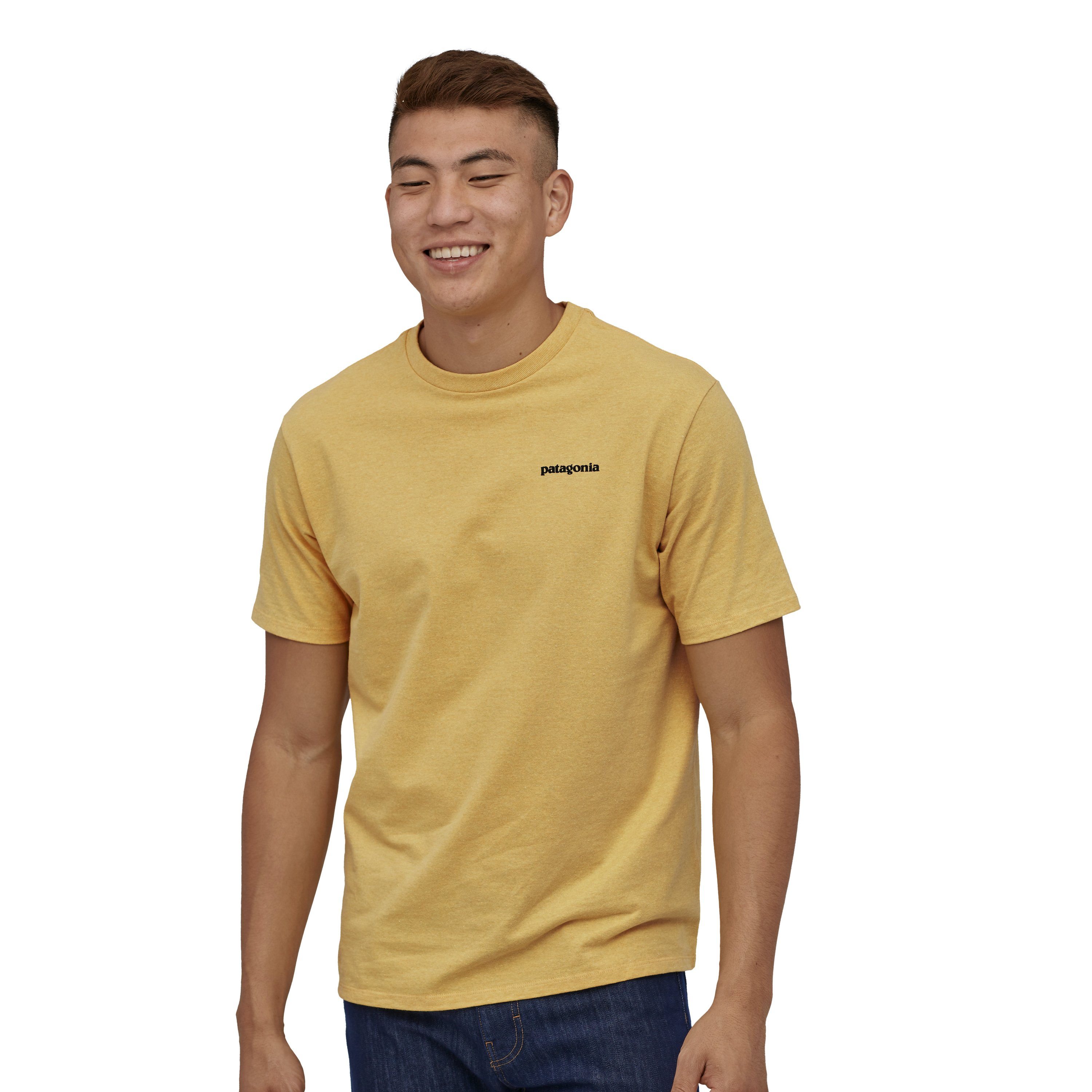 Patagonia P-6 Logo Responsibili-Tee® - Kierrätetyistä materiaaleista, Surfboard Yellow / S