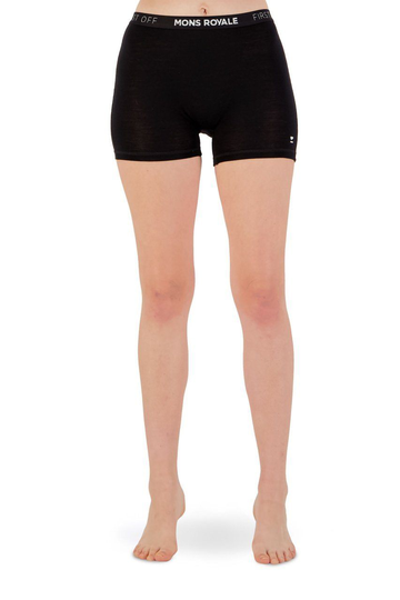 Mons Royale Naisten Hannah Hotpant Alushousut - Merinovilla, Black / S