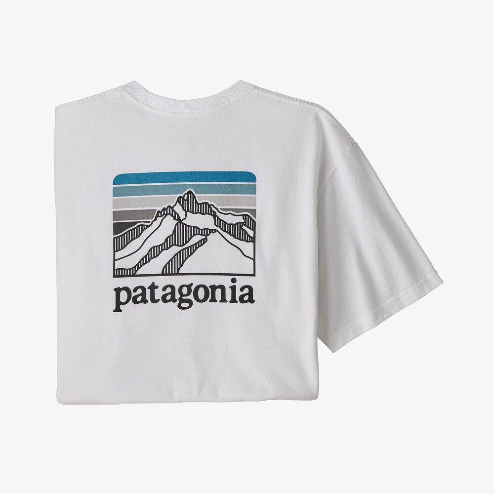 Patagonia Miesten Line Logo Ridge Pocket Responsibili-Tee®, White / S