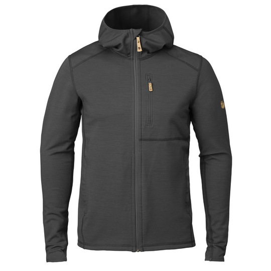 Fjällräven Keb Fleece Hoodie M - Dark Grey-black - Miehet - L