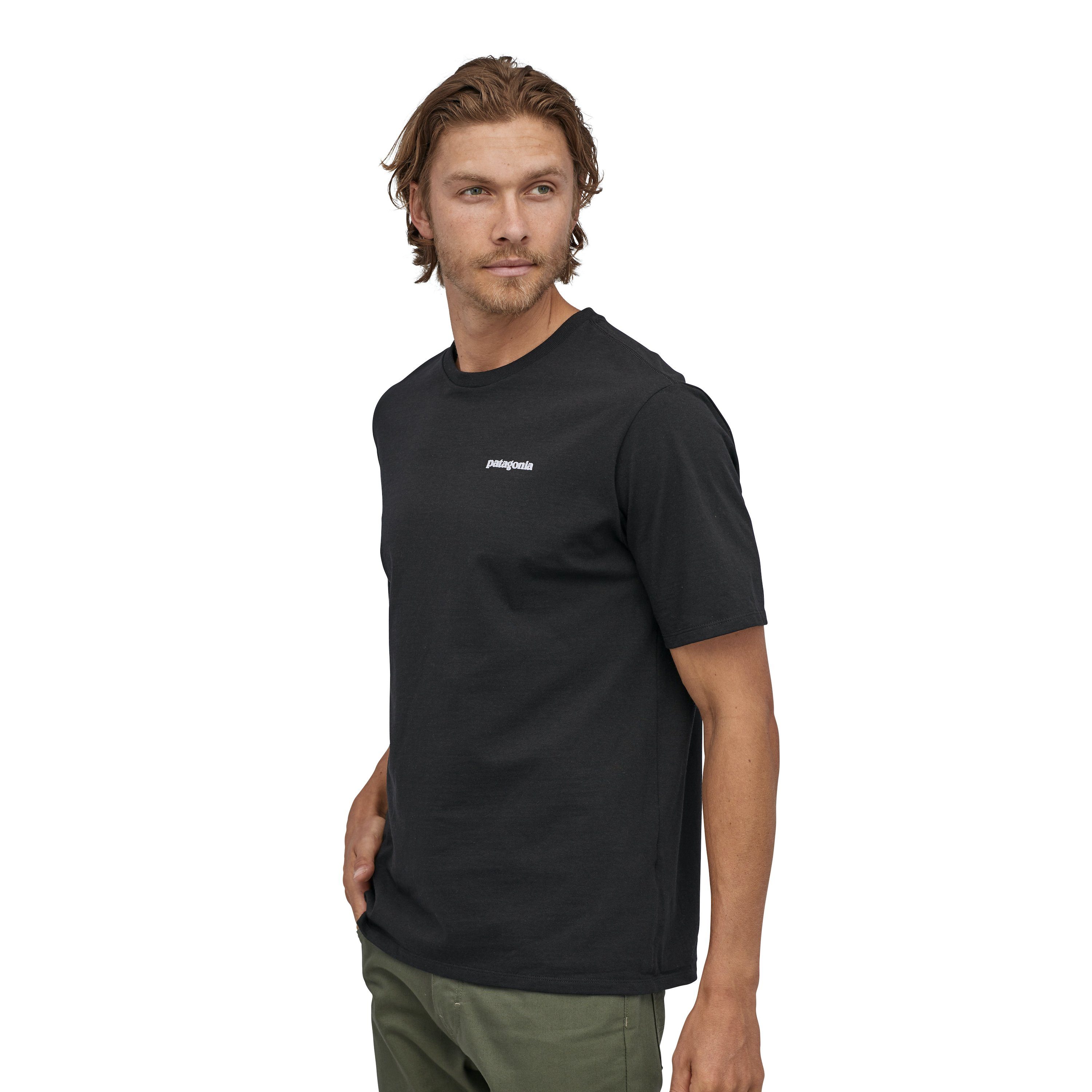 Patagonia P-6 Logo Responsibili-Tee® - Kierrätetyistä materiaaleista, Black / S