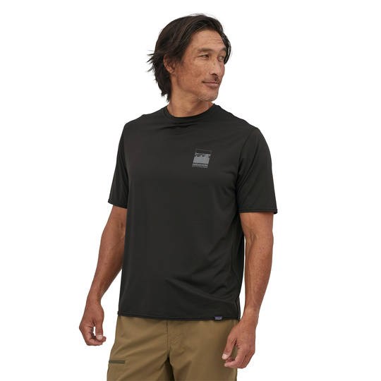Patagonia Miesten Capilene® Cool Daily Printti T-paita, Alpine Icon: Black / M