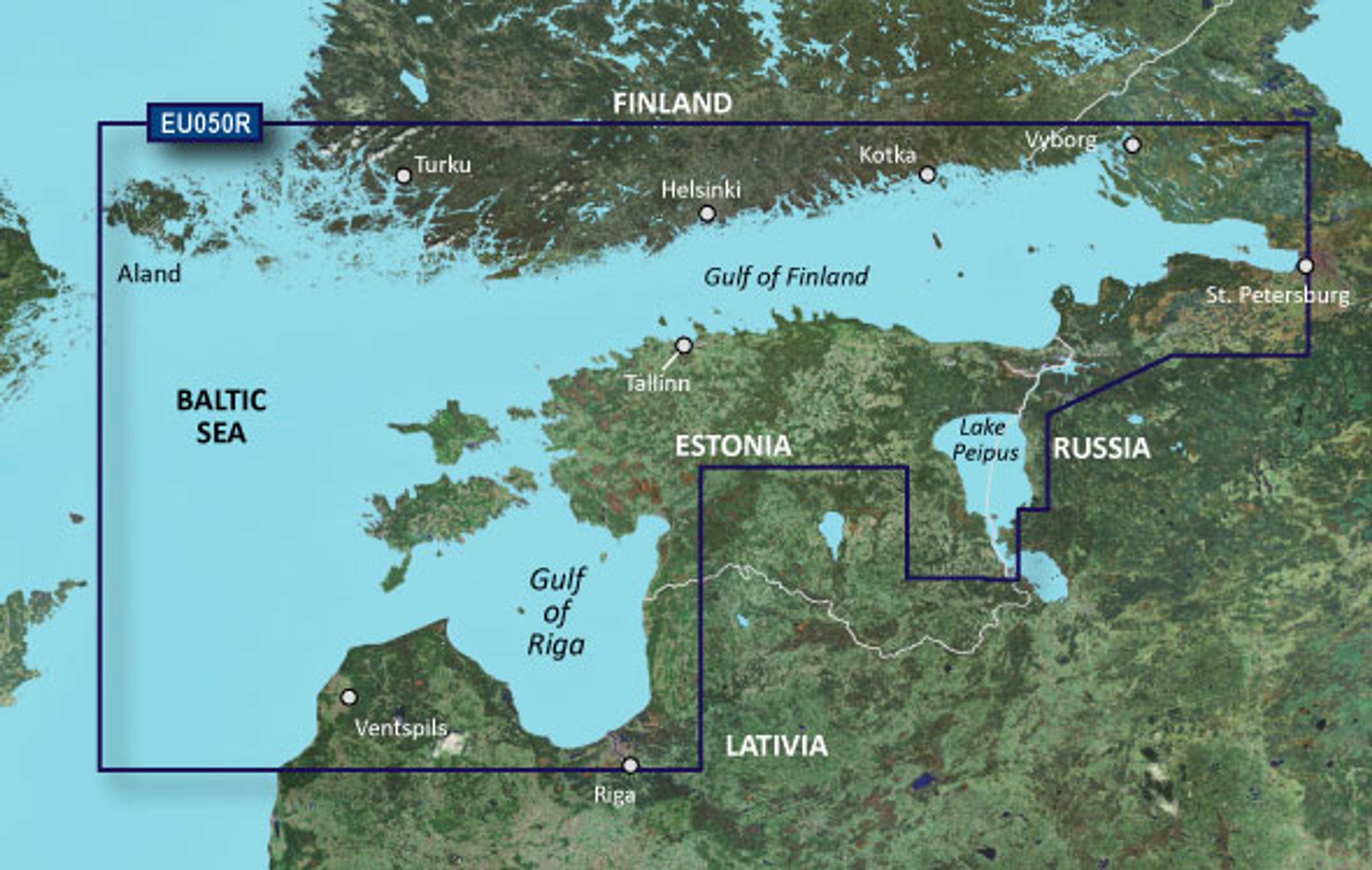 Bluechart g3 vision kartat, veu050r gulfs of finland and riga