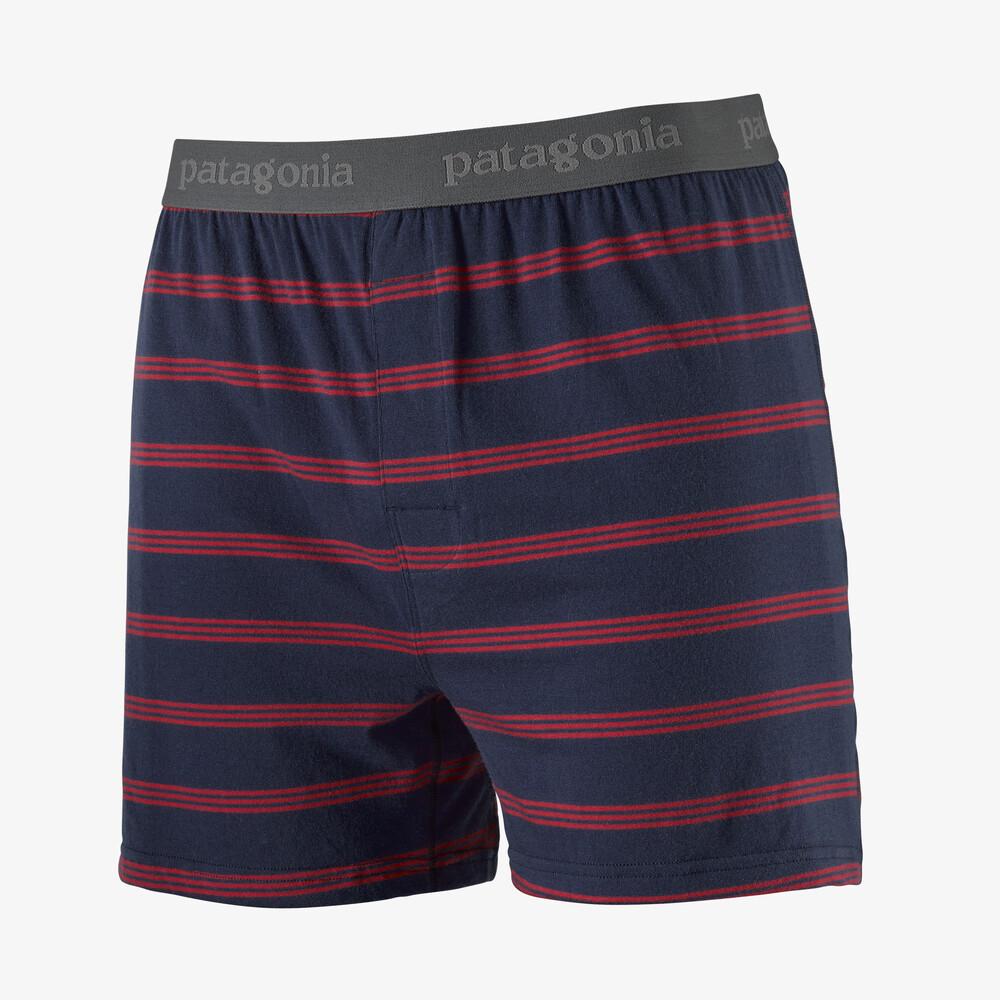 Patagonia miesten Essential Bokserit puupohjaista Tencel-materiaalia, Pier Stripe: New Navy / S