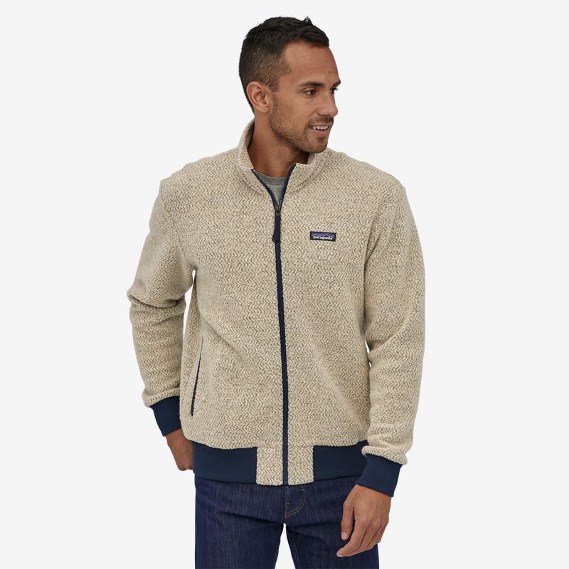 Miesten Patagonia Woolyester Fleece Jacket – Fleecetakki, Oatmeal Heather / S