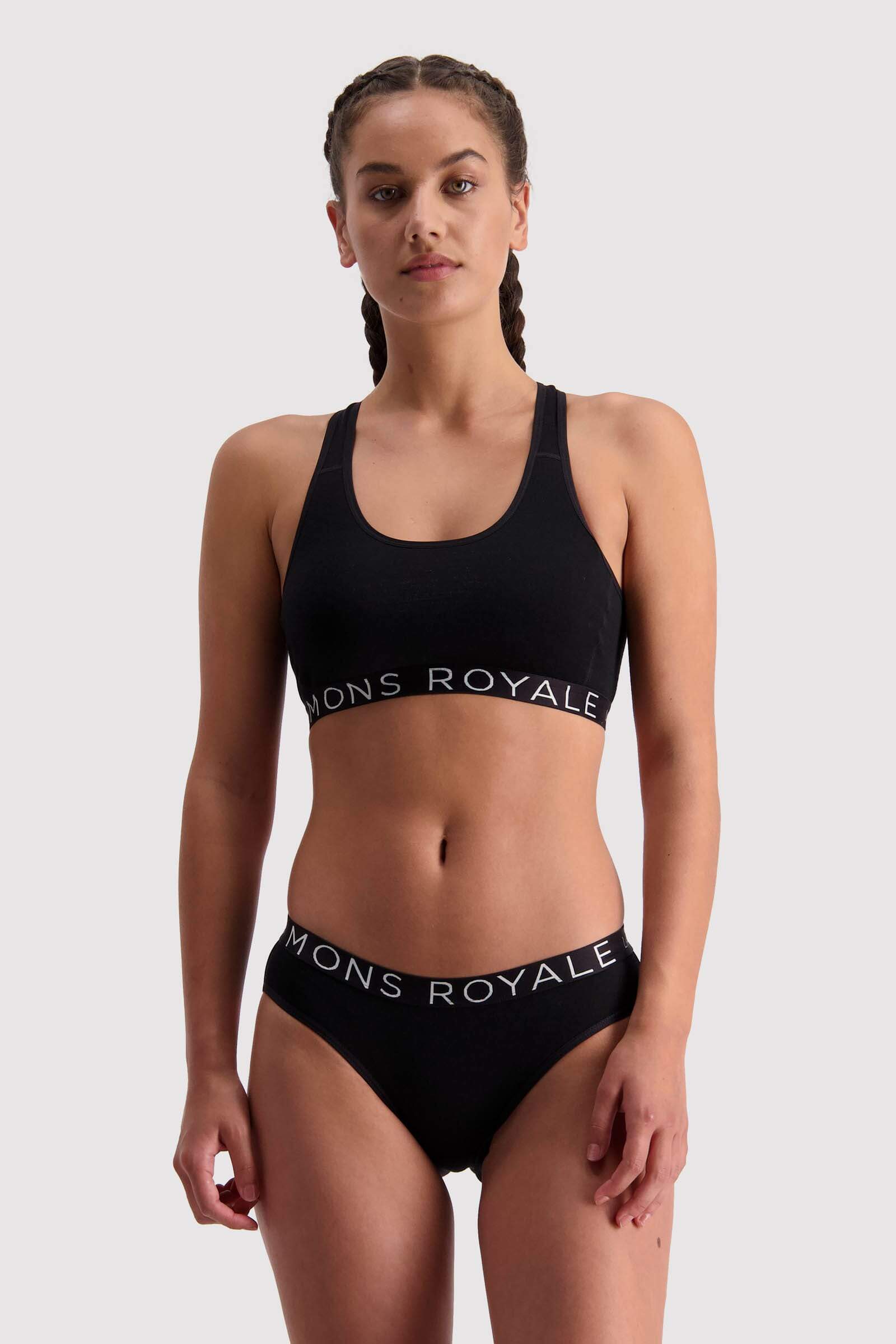 Mons Royale Sierra Urheilurintaliivit - Merinovillaa, Black / L