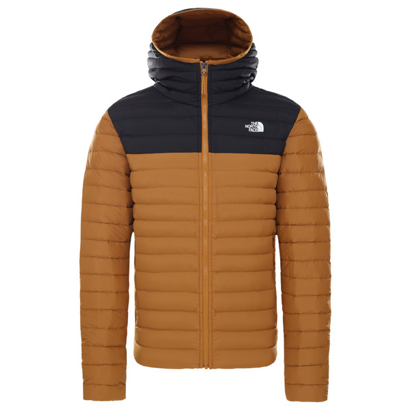 The North Face Men' S Stretch Down Hoodie - Timber Tan/tnf Black - Miehet - L