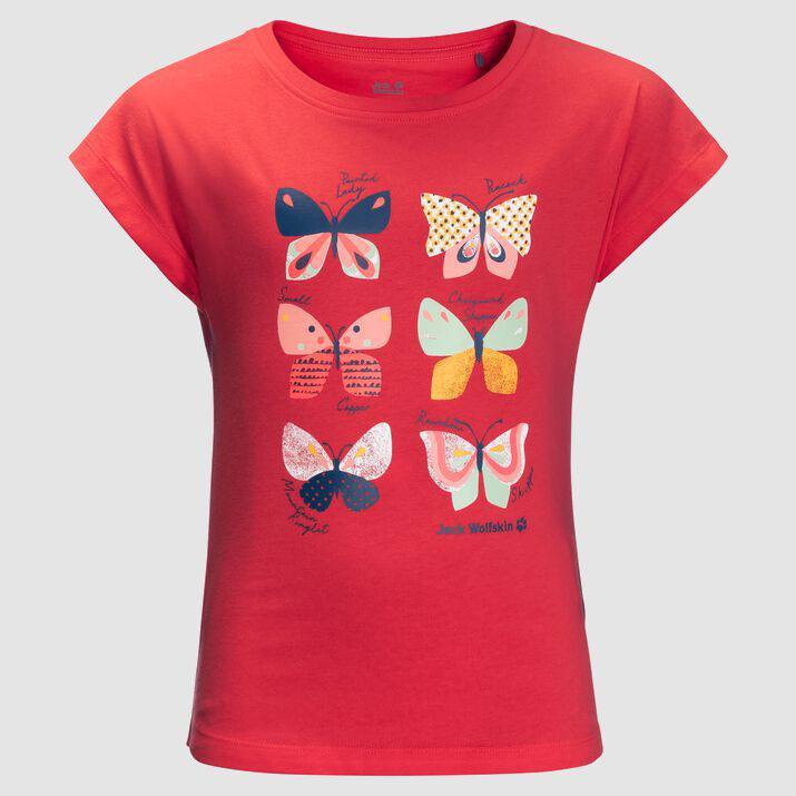 Butterfly T Girls Punainen 104