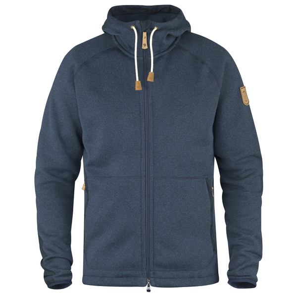 Fjällräven Övik Fleece Hoodie M - Navy - Miehet - S