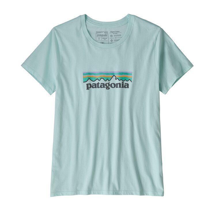 Patagonia Pastel P-6 Logo Organic Cotton Crew T-Paita - Luomupuuvilla, Atoll Blue / S