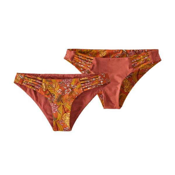 Käännettävä Seaglass Bay Bikini alaosa - Kierrätettyä polyesteria, Field Floral: Desert Orange / XS