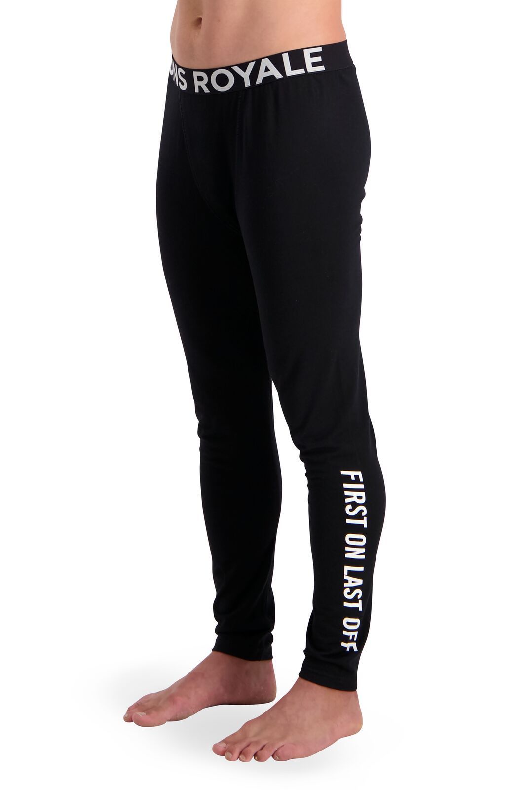 Mons Royale Miesten Välikerrastohousut - Double Barrel Legging, Black / S