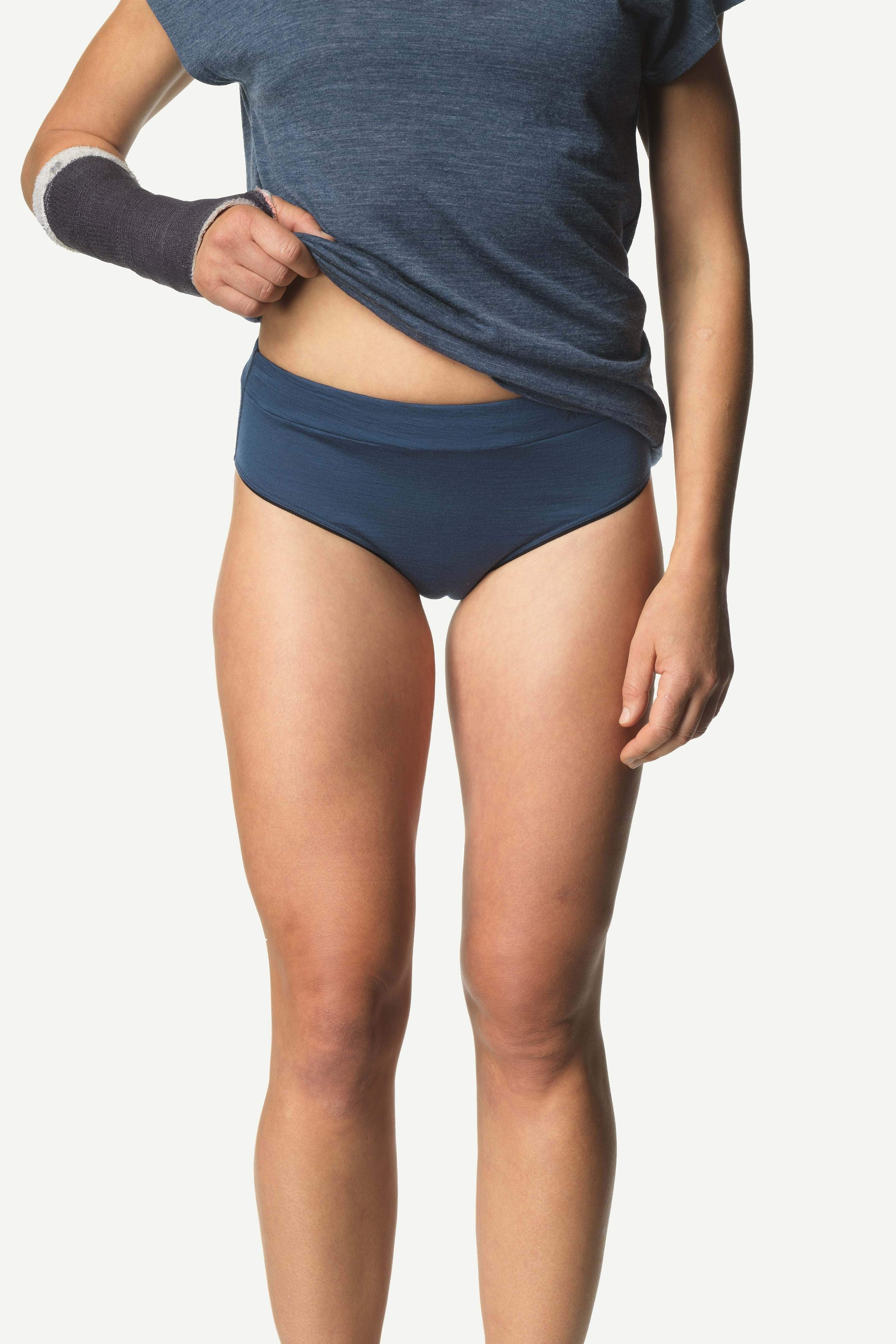 Naisten Desoli Hipsters alushousut - 100% merinovillaa, Bucket Blue / L