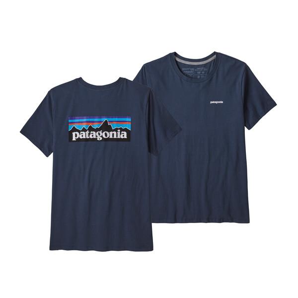 Naisten Patagonia P-6 Logo Organic Crew T-Shirt – t-paita luomupuuvillasta, New Navy / XS