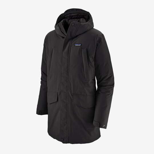 Patagonia miesten City Storm Parka – vedenpitävä ja lämmin parka kierrätetystä untuvasta, Black / M