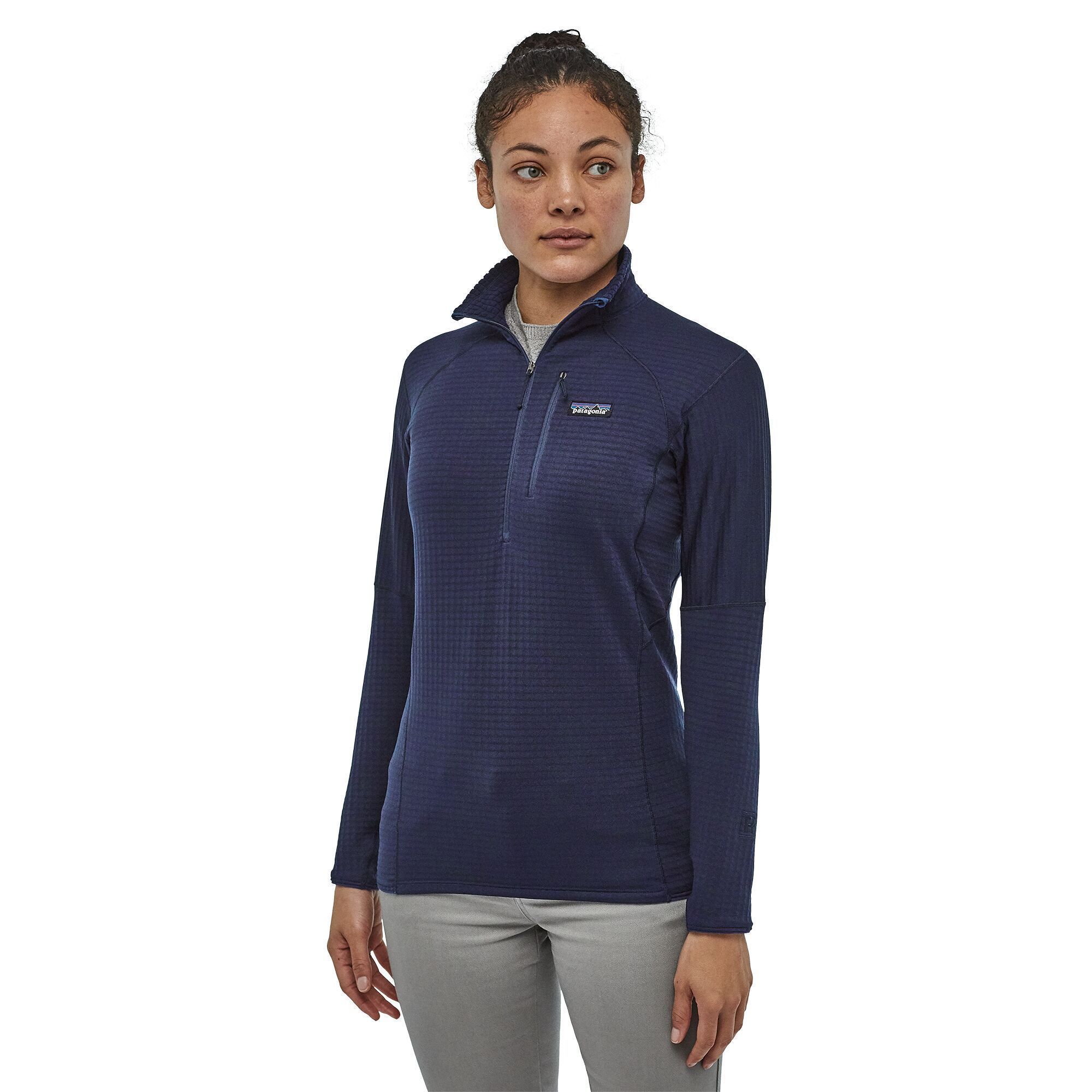 Patagonia Naisten R1 Fleece Pitkähihainen Fleecepaita, Classic Navy / XS