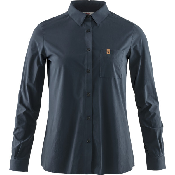 Fjällräven Övik Lite Shirt Ls W - Navy - Naiset - L