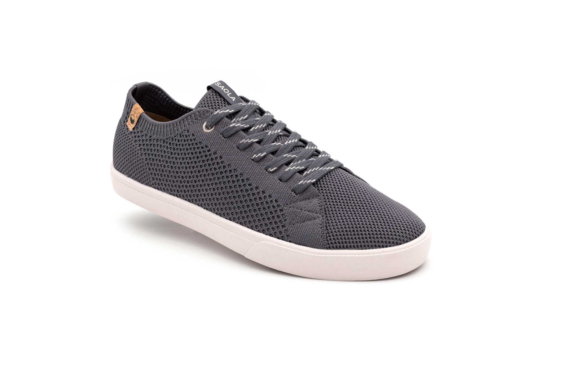 Saola Miesten Cannon Knit - 100% vegaanit tennarit, Charcoal / 41