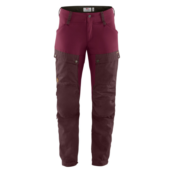 Fjällräven Keb Trousers W Short - Dark Garnet-plum - Naiset - 36