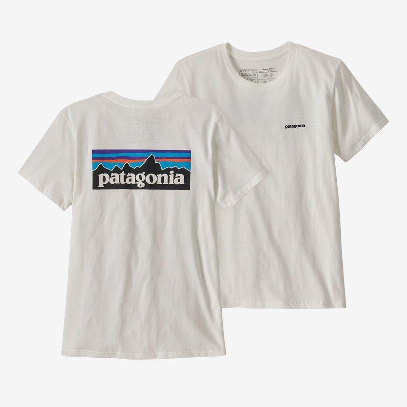 Naisten Patagonia P-6 Logo Organic Crew T-Shirt – t-paita luomupuuvillasta, White / XS