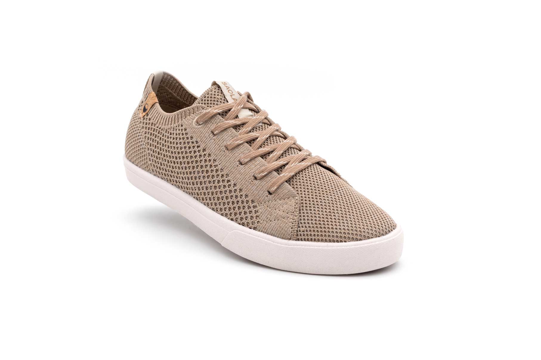 Saola Naisten Cannon Knit - 100% vegaanit tennarit, Sand / 37