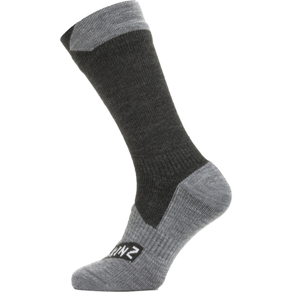 Sealskinz Waterproof All Weather Mid Length Sock - Black/grey Marl - Unisex - S