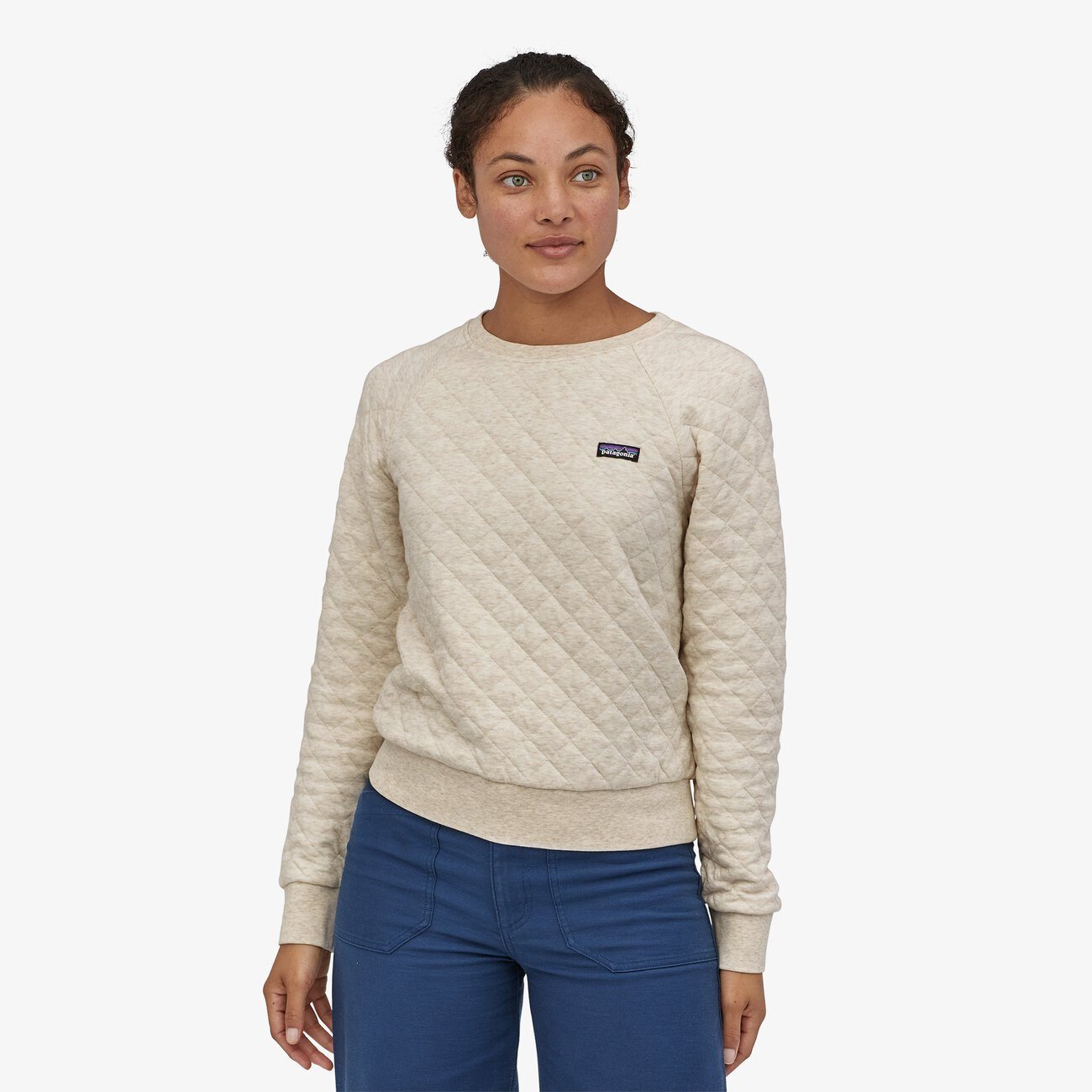 Patagonia Naisten Quilt Crew Collegepaita - Luomupuuvillaa, Dyno White / M