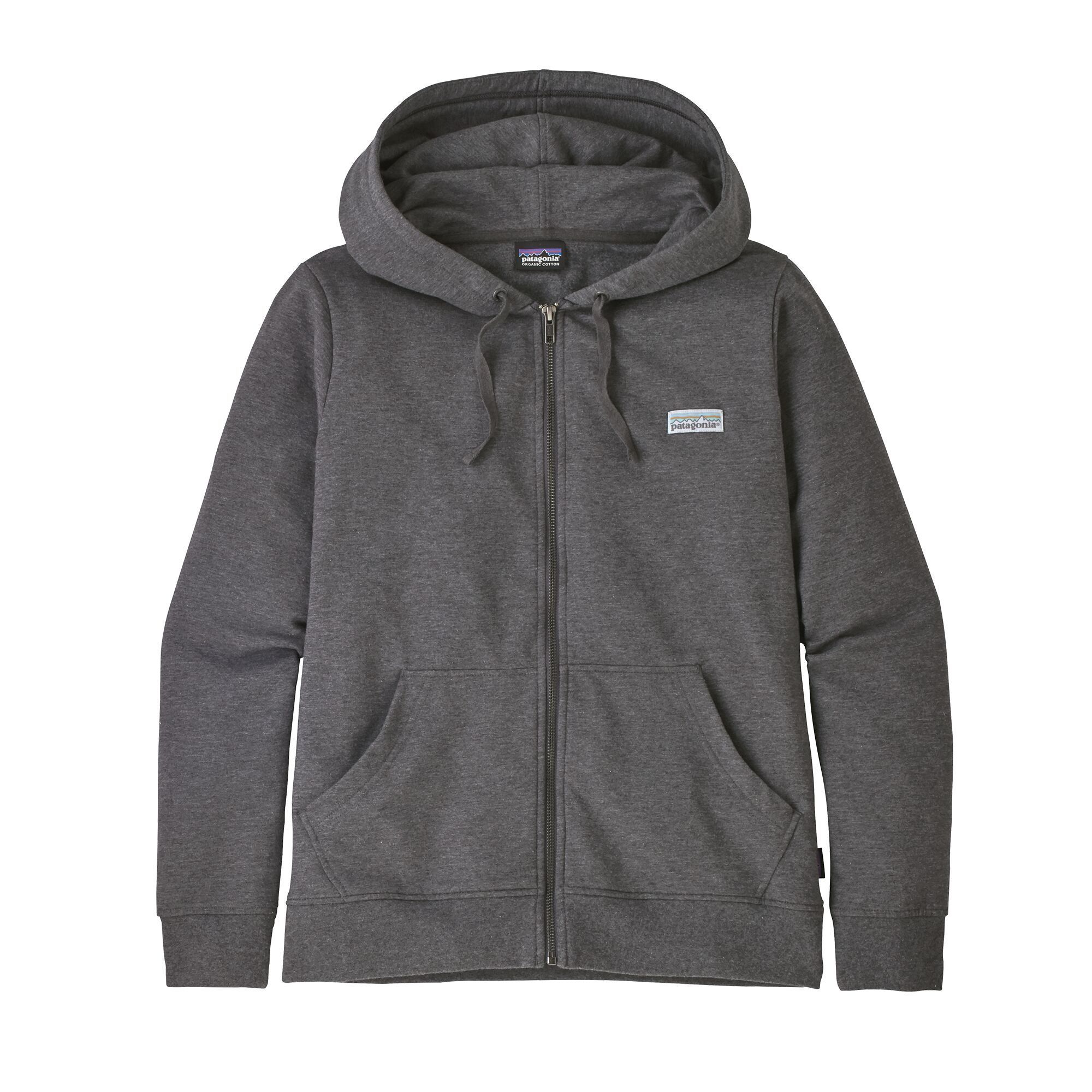 Patagonia Naisten Pastel P-6 Label Ahnya vetoketjullinen Huppari, Forge Grey / XS