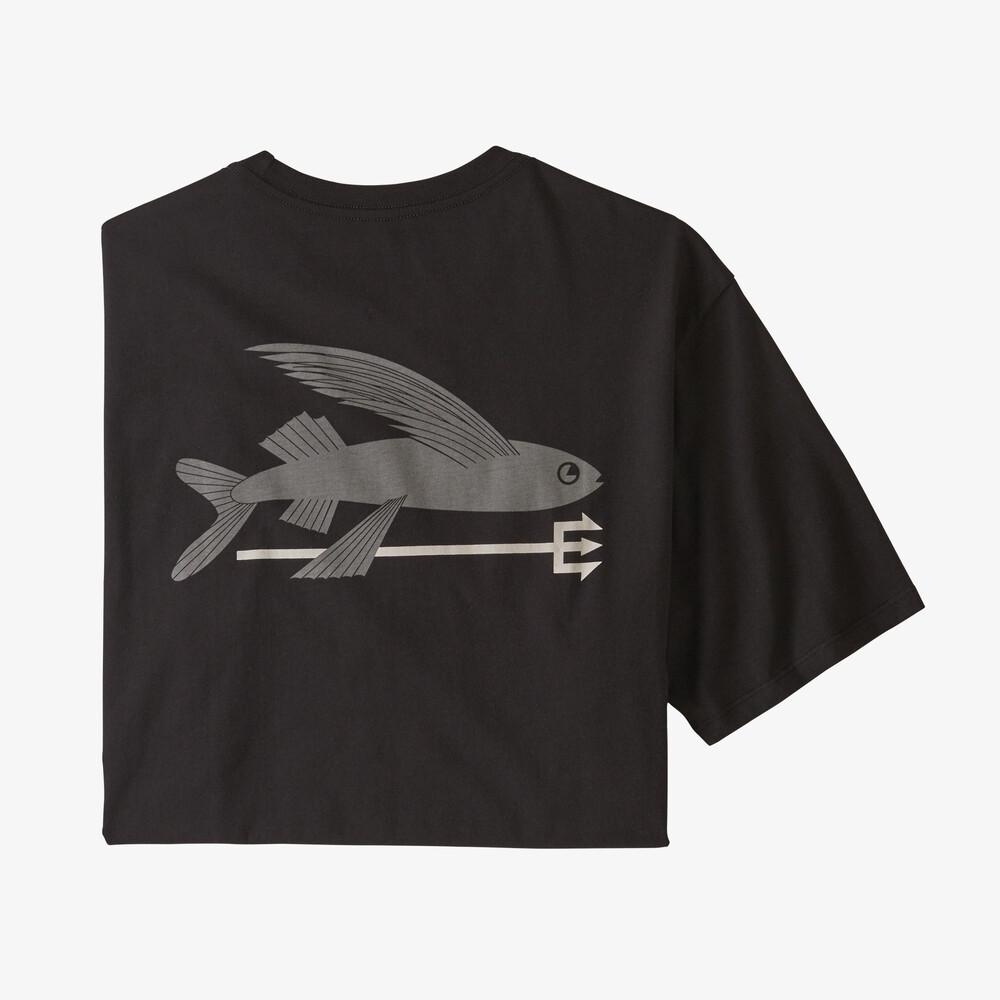 Patagonia Miesten Flying Fish Luomupuuvilla T-Paita, Black / S