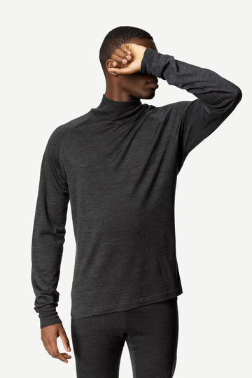 Houdini Miesten Activist Turtleneck paita - Merinovillaa & Tenceliä, True Black / M