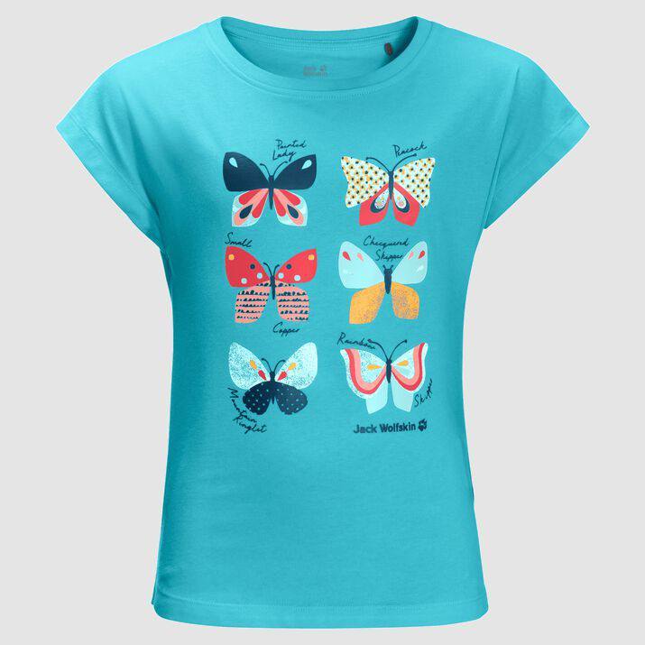 Butterfly T Girls Vaaleansininen 104