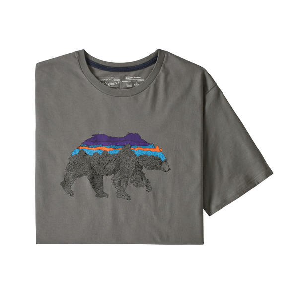 Patagonia M' S Back For Good Organic T-shirt - Noble Grey W/bear - Miehet - S