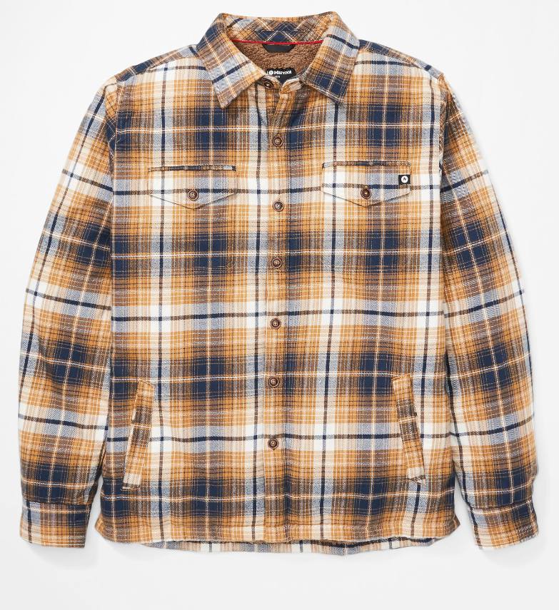 Ridgefield LS Flannel Shirt Vaaleanruskea S