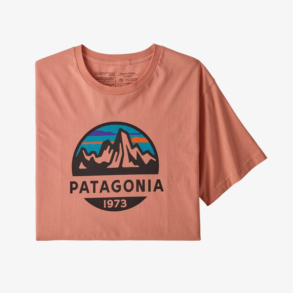 Miesten Patagonia Fitz Roy Scope printti-T-paita – Luomupuuvillasta, Mellow Melon / L