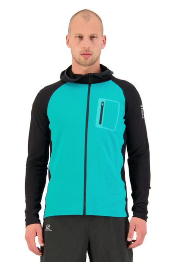 Mons Royale Miesten Traverse Midi Vetoketjullinen Merinohuppari, Marina / Black / S
