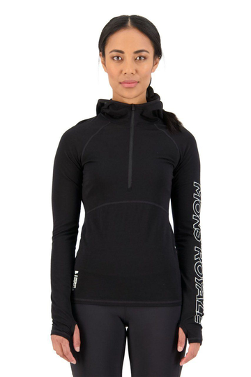 Mons Royale Naisten Women's Bella Tech Huppari - Merinovillaa, Black / S
