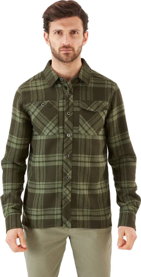 Men's Perimeter Wool Blend Shirt Vihreä M