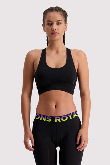 Mons Royale Stratos Shift -rintaliivit merinovillaa, Black S21 / S