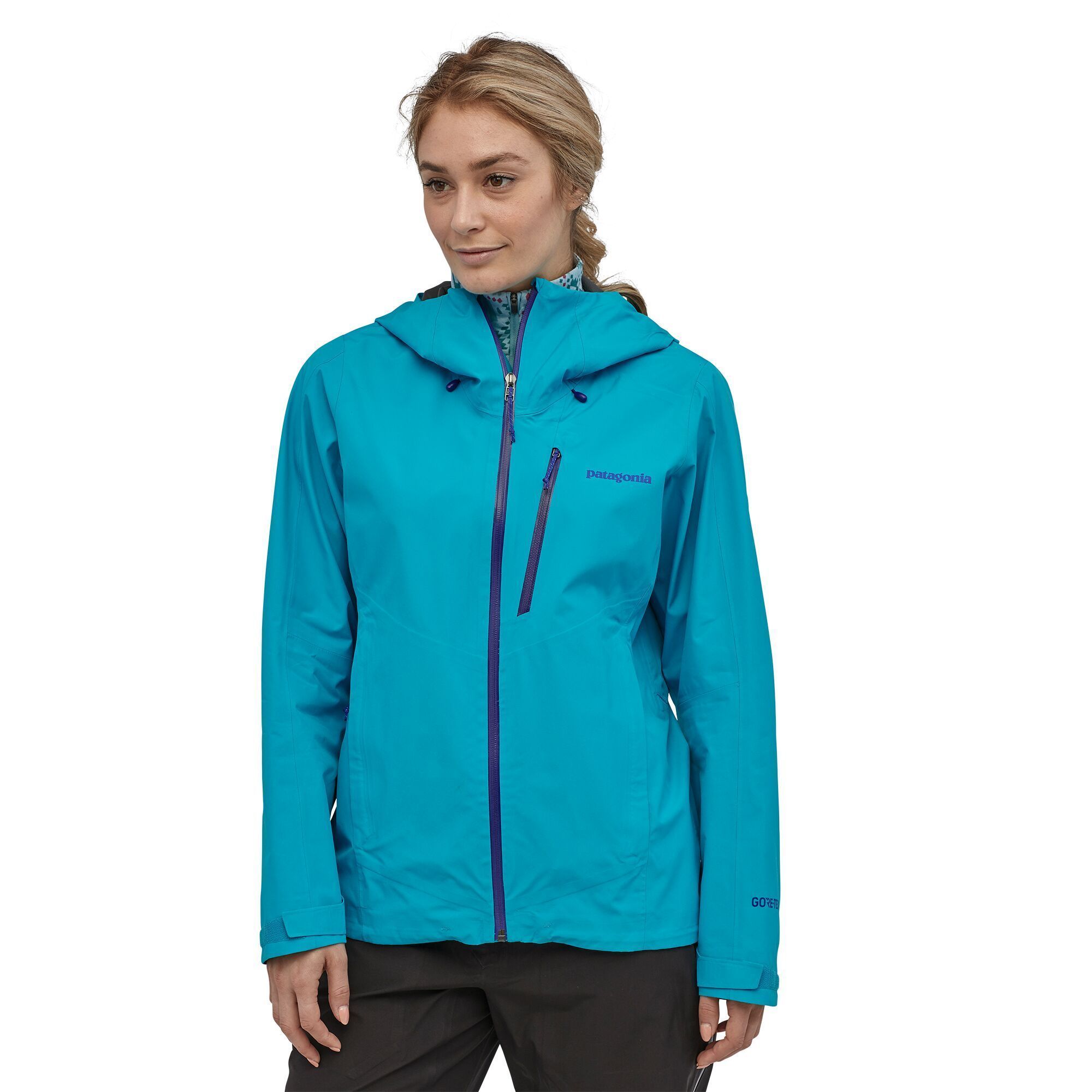 Patagonia Naisten Calcite Gore-Tex Kuoritakki - 100% kierrätetystä, Curacao Blue / L