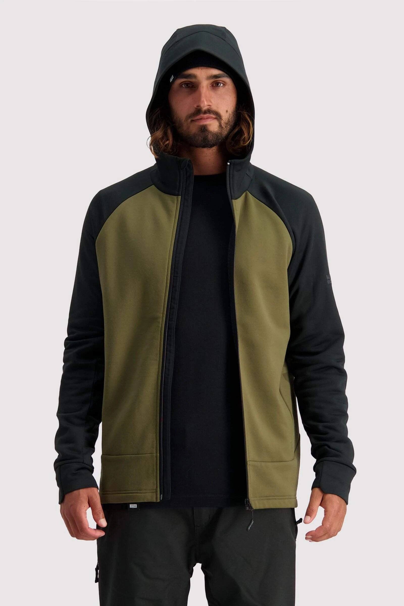 Miesten Nevis Wool Fleece-huppari, Canteen / Black / S